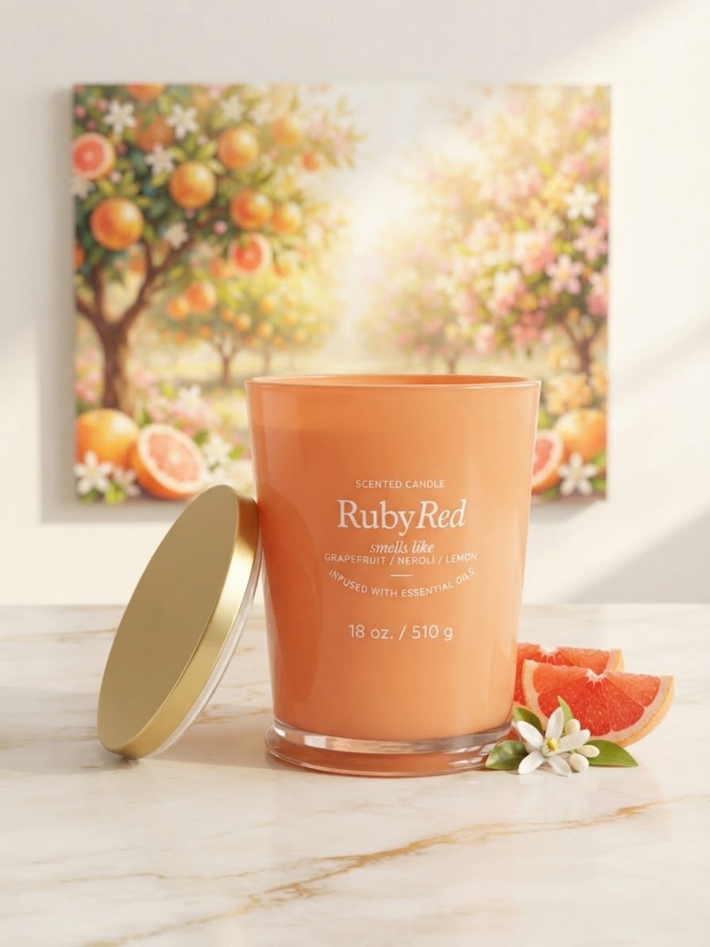 Ruby Red Scented Candle — (18 oz)